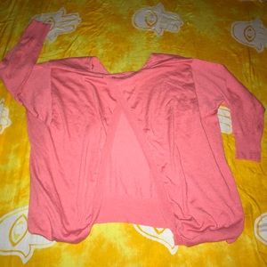 Pink Open Back shirt